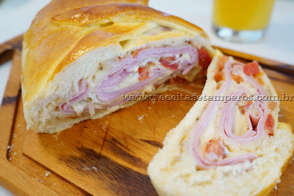 Receita De Pao Recheado Com Presunto E Queijo Receitas E Temperos