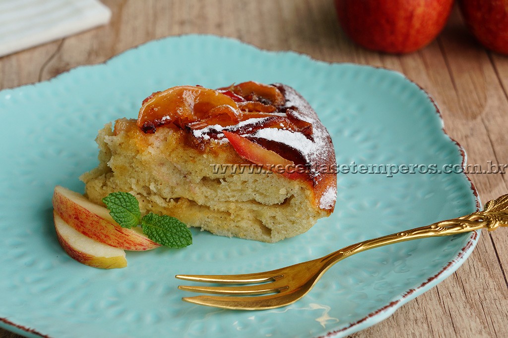 Bolo de maçã - de frigideira