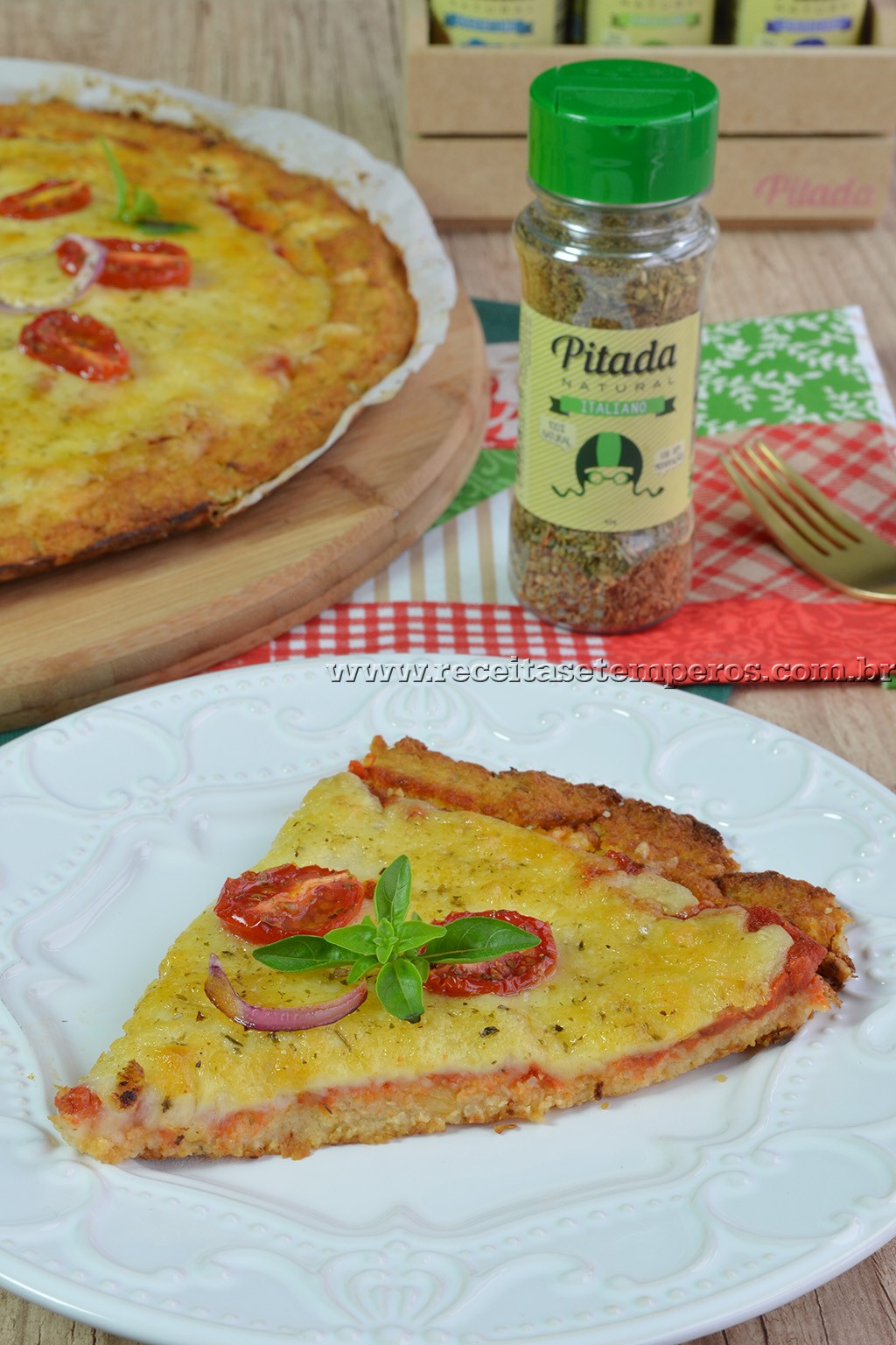 Pizza sem glúten (com massa de couve-flor)