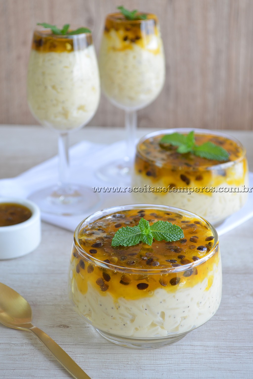 Arroz doce de maracujá
