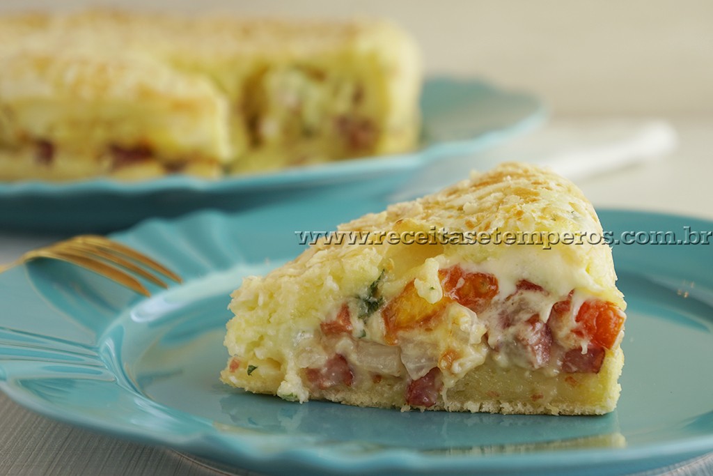 Receita De Torta De Pao De Queijo Recheada Receitas E Temperos