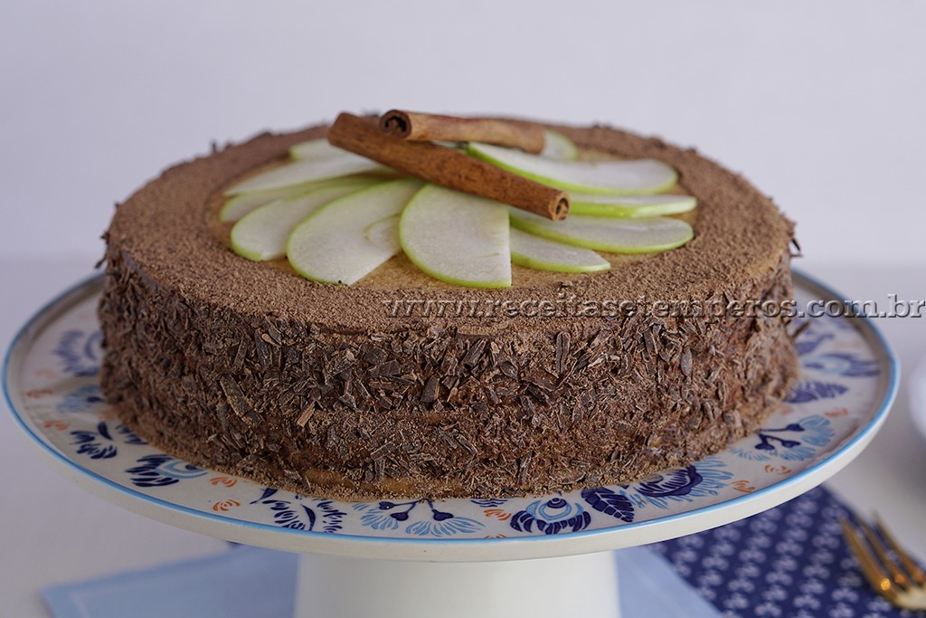 Torta Mousse de Chocolate com Maçã / Torta Mozart