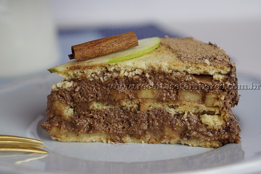 Torta Mousse de Chocolate com Maçã / Torta Mozart